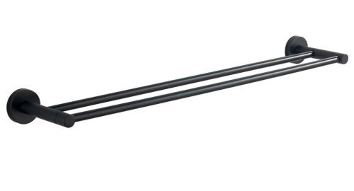 Törölközőtartó, Sapho AQUALINE SAMBA dupla törölközőtartó, 60cm, fekete SB211