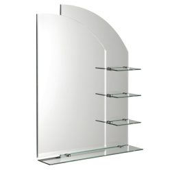 Tükör, Sapho AQUALINE WEGA Tükör polccal, 65x90cm 65028