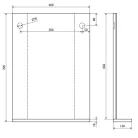 Tükör, Sapho AQUALINE BETA tükör, 40x70x12cm 57395