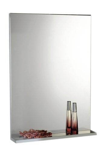 Tükör, Sapho AQUALINE BETA tükör polccal, 50x70x12cm, fehér 57396