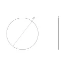 Tükör, Sapho AQUALINE kerek tükör, akasztó nélkül, átm:70cmx4mm 22445