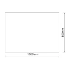 Tükör, Sapho AQUALINE csiszolt tükör akasztó nélkül, 100x80cm 22499