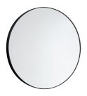 Tükör, Sapho AQUALINE kerek tükör, akasztó nélkül, 60cm, matt fekete 6000