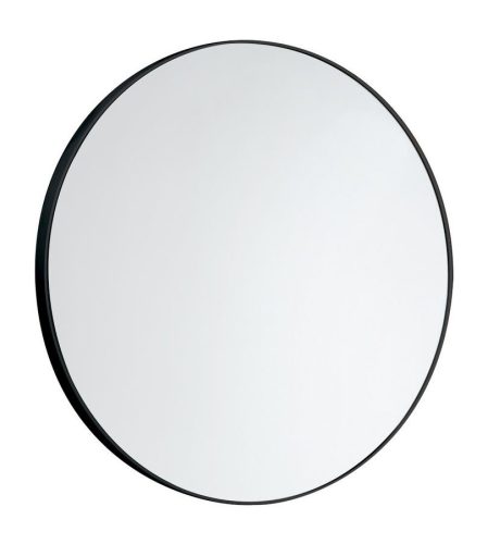 Tükör, Sapho AQUALINE kerek tükör, akasztó nélkül, 60cm, matt fekete 6000