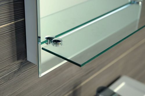 Tükör, Sapho AQUALINE LED tükör világítással, üveg polc, billenő kapcsoló, 60x80cm ATH53