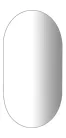 Tükör, Sapho AQUALINE ovális tükör akasztó nélkül, 40x70cm 22503