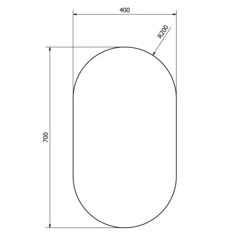 Tükör, Sapho AQUALINE ovális tükör akasztó nélkül, 40x70cm 22503