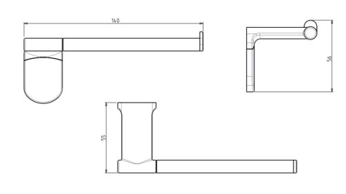 Wc papír tartó, Sapho AQUALINE ZERO WC-papírtartó, króm ZE017