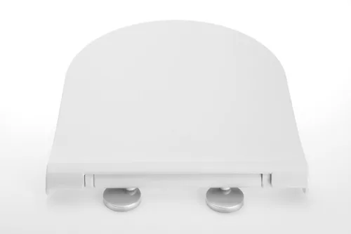 WC ülőke, Sapho AVVA SLIM WC-ülőke, soft close, króm/fehér 100787