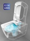 WC, Sapho GLANC fali rimless WC, 37x51,5cm GC321