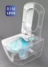 WC, Sapho GLANC fali rimless WC, 37x51,5cm GC321