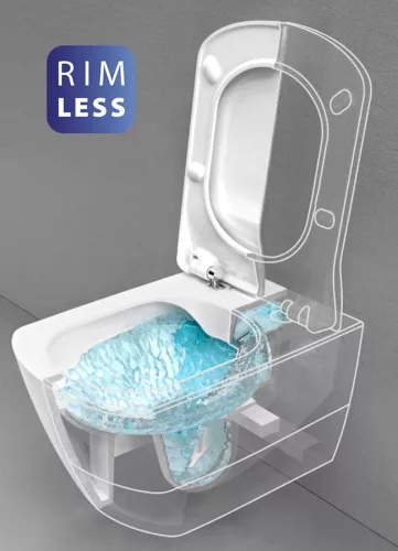 WC, Sapho GLANC fali rimless WC, 37x51,5cm GC321