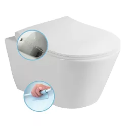   WC, Sapho AVVA RIMLESS fali WC beépített bidézuhannyal, 35,5x53cm 100312