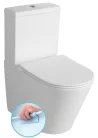 WC, Sapho PACO RIMLESS monoblokkos WC, A/H kifolyású, ülőke nélkül, duál öblítő PC1012WR