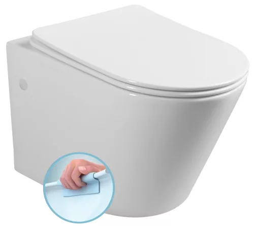WC, Sapho PACO RIMLESS fali WC, ülőke nélkül, 36x52cm (PZ1012R helyett) PZ1012WR