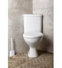 WC, Sapho AQUALINE CLIFTON sarok kombi WC alsó/hátsó kifolyású, tartállyal, ülőke nélkül FS1PK