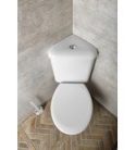 WC, Sapho AQUALINE CLIFTON sarok kombi WC alsó/hátsó kifolyású, tartállyal, ülőke nélkül FS1PK