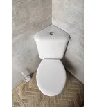 WC, Sapho AQUALINE CLIFTON sarok kombi WC alsó/hátsó kifolyású, tartállyal, ülőke nélkül FS1PK