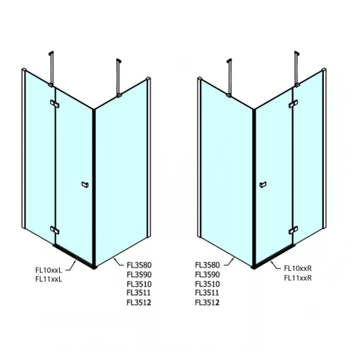 Zuhanyajtó, Sapho POLYSAN FORTIS LINE zuhanyajtó, oldalfalhoz, jobbos, 1500mm, króm FL1115R