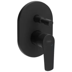   Zuhanycsaptelep, Sapho AQUALINE LOTTA falba süllyesztett zuhanycsaptelep, 2-irányú, fekete LT742B