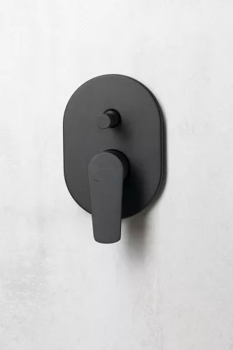 Zuhanycsaptelep, Sapho AQUALINE LOTTA falba süllyesztett zuhanycsaptelep, 2-irányú, fekete LT742B