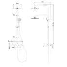 Zuhanyoszlop, Sapho AQUALINE MARCO zuhanyoszlop zuhanyszettel, 800-1150mm, fehér SL100