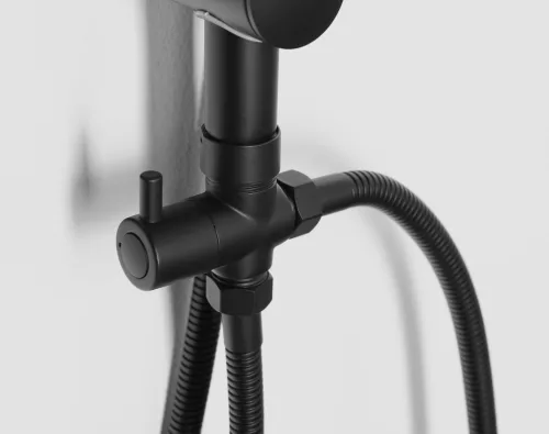 Zuhanyoszlop, Sapho AQUALINE TARA zuhanyoszlop, csaptelep nélkül, zuhanyszettel, fekete SL435