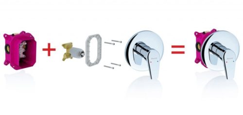 Falba süllyesztett, Ravak Rosa RS 065.00 csaptelep, váltóval X070050