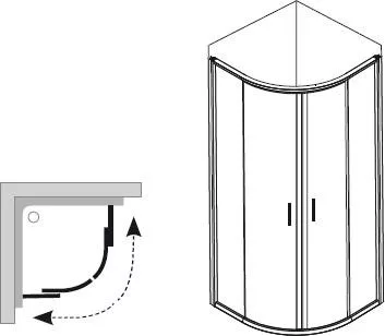 Zuhanykabin, Ravak Blix BLCP4-80 fehér+Trans. 3B240100Z1