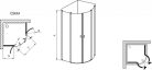Zuhanykabin, Ravak Chrome CSKK4-80 fehér 3Q140100Z1