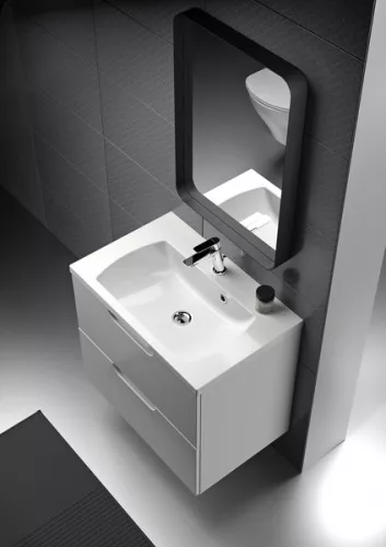 Fürdőszoba tükör, Ravak Strip 600 Led világítással fekete