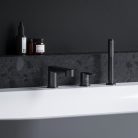Kádtöltő csaptelep, Ravak Puri Black Kádperemre szerelhető PU 026.20