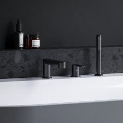  Kádtöltő csaptelep, Ravak Puri Black Kádperemre szerelhető PU 026.20
