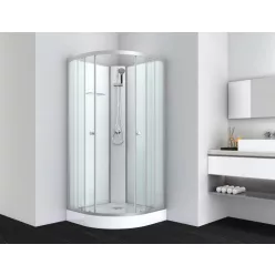   Zuhanykabin, Sanotechnik Idea 1 Íves Komplett 80x80 króm PS10