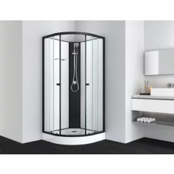   Zuhanykabin, Sanotechnik Balaton 2 Íves Komplett 90x90 fekete PS11B