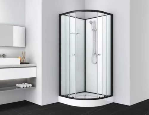 Zuhanykabin, Sanotechnik Bela 2 Íves Komplett 90x90 fekete PS13B