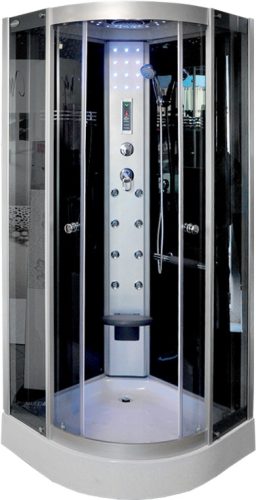 Hidromasszázs zuhanykabin, Aqualife Brill 8081 FEKETE 90x90x210 cm