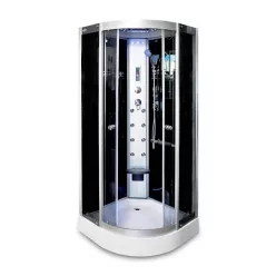   Hidromasszázs zuhanykabin, Aqualife Brill 8081 FEKETE 100x100x210 cm