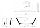 Kád, Marmorin Tebe I szabadonálló 180x80