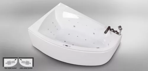 Hidromasszázs kád, Wellis Matana E-Drive 160 csaptelep nélkül BALOS WK00176-1