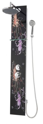 Zuhanypanel, Sanotechnik Cikkszám: DG8036 Luxor mintás üveg