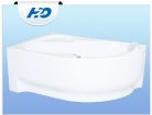 Kád, H2O Fortuna 150x100 aszimmetrikus balos