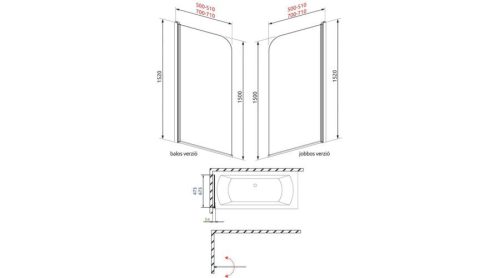 Kádparaván, M-acryl EOS 50x152 PNJ - Jobbos