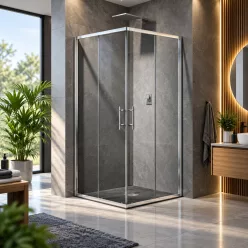 MK Zuhanykabin, szögletes, 90x90, tálca nélkül (MK-004)