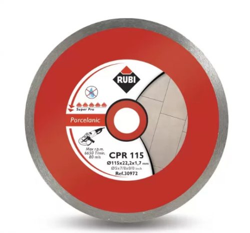 Vágókorong, Rubi 30972 Vágókorong CPR 115 Superpro, száraz