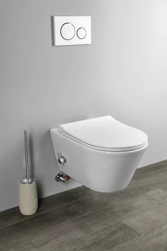 WC, Sapho Avva rimless, fali wc bidézuhannyal, csapteleppel 100315