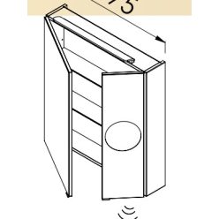 Felső szekrény, TBoss Mirror Box Omega 75