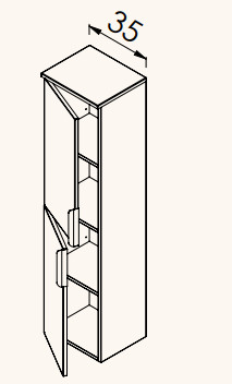 Fali szekrény, TBoss Manna F140 2A