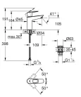 Mosdó csaptelep, Grohe BauLoop mosdó csaptelep, króm 23886001