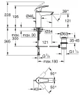 Mosdó csaptelep, Grohe Eurosmart mosdó csaptelep, fekete 233222433